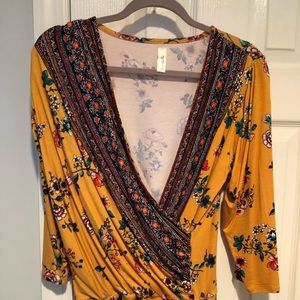 Loveapella  Faux wrap top